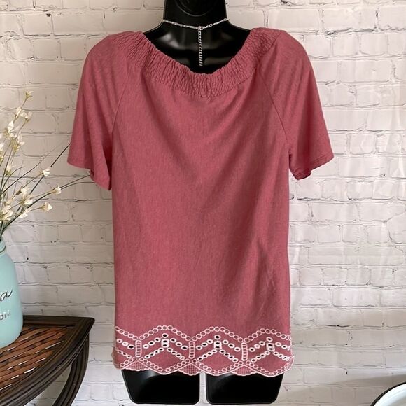 Fever Boho Embroidered Bottom Shirt Top - Picture 5 of 9